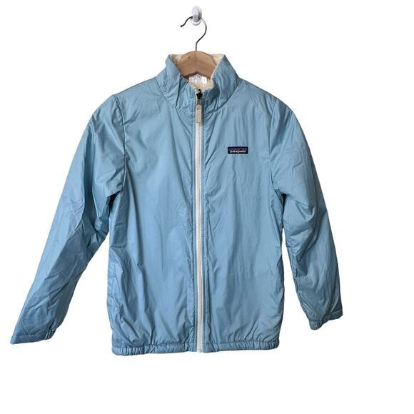 Patagonia Blue Zip Front soft Shell sherpa Jacket size Small - Picture 1 of 12